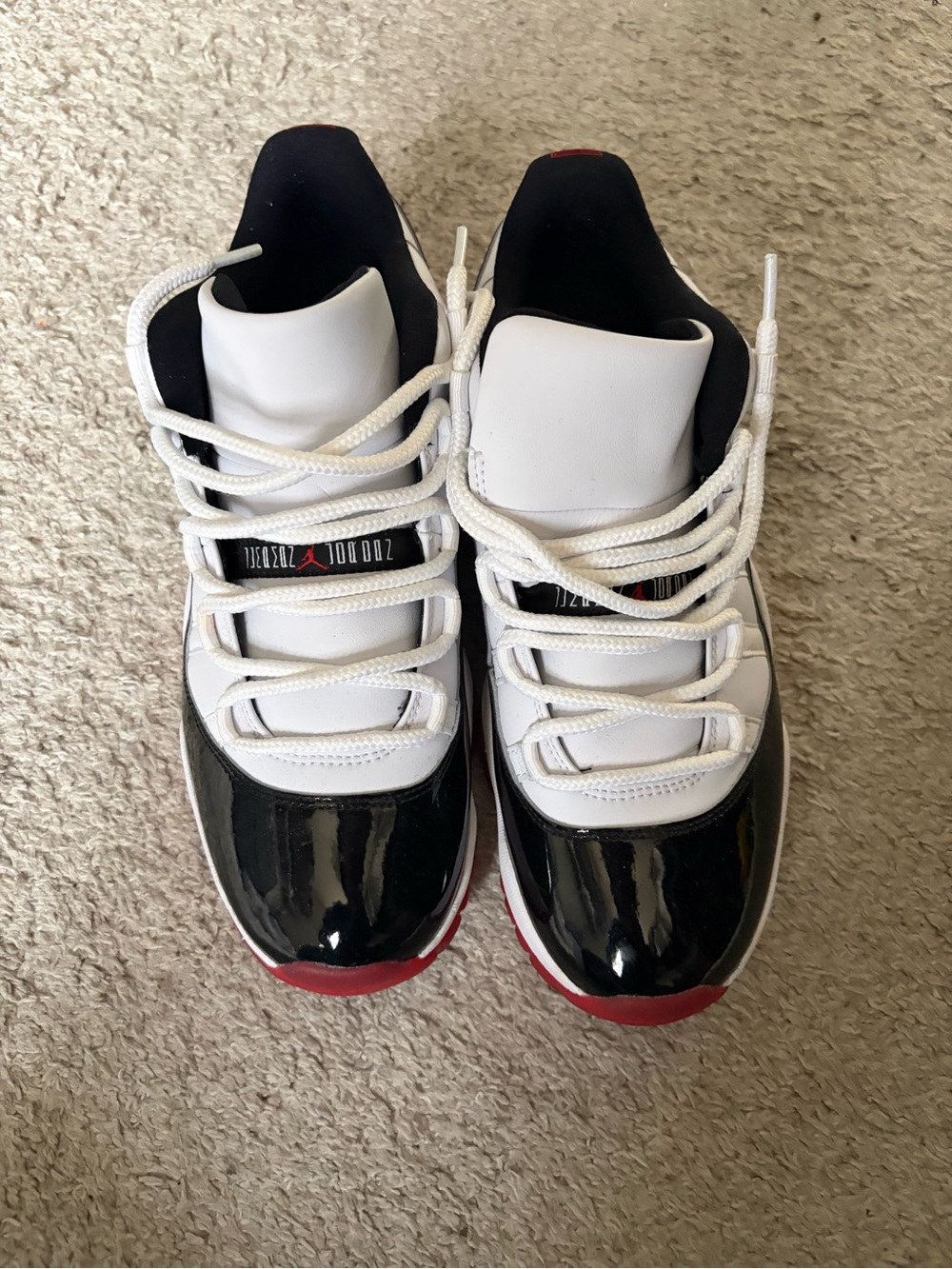 Jordan low 11 Men's Athletic Shoes White Black Red